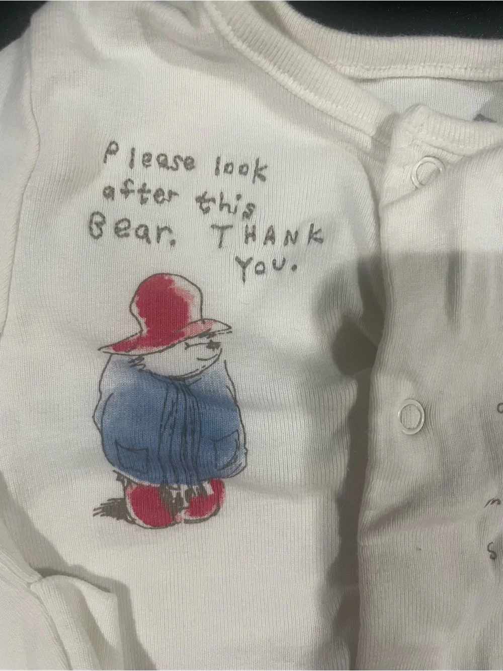 Marks & Spencer Cream Paddington Baby Footed Onesie Fits 3-6 mo. 🐻 🍊
